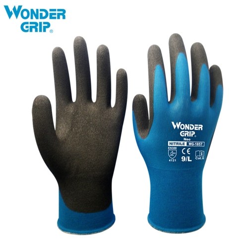 Wonder Grip Gartenhandschuhe Abriebfeste 18-Gauge-Nylon-Liner & Nitrilbeschichtung Universal-Arbeitshandschuhe