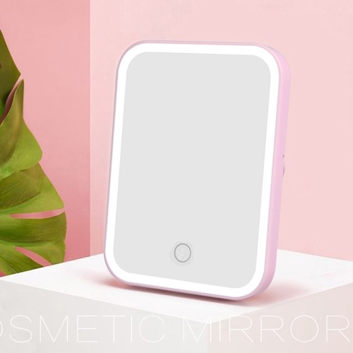 

Makeup Mirror 24 Lamp Beads Cosmetic Mirror Touch Dimmer Switch with Table Stand