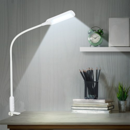 

Tomshine 12W Clip-on Table Light Touching Control 2800-5500k 5 Color Modes & 5 Brightness Levels 30min Timer Eye-caring Flexible Swing Arm Lamp with Clamp Multifunctional Space Saving Table Lamp for Home Office Workbench