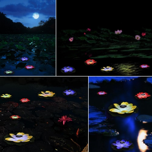 

0.1W Solar Powered Multi-colored LED Lotus Flower Lamp