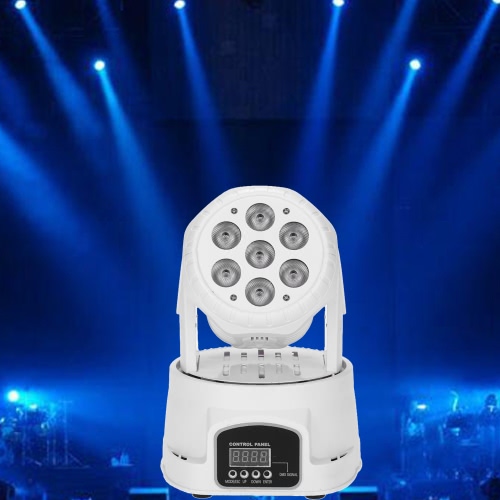 Lixada 7LED 105W RGBW 9/14 Channel DMX512 Mini Stage Light