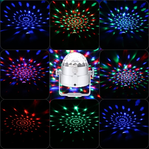 

6W Mini LED RGB Разноцветный Magic Ball Light Маленький Подвижные Звук активированного портативный USB Powered лампы диско сцены эффекты для КТВ Club Bar партии