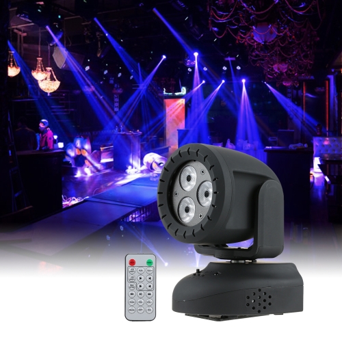 15W 3LEDs RGBW 4 em 1 Beam Moving Head Wash Effect Stage Light