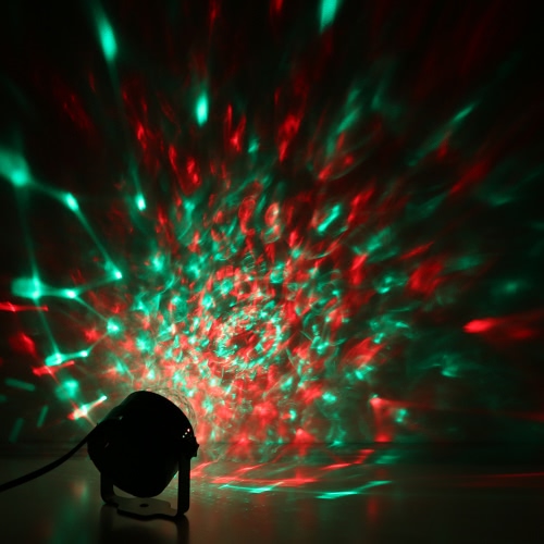 

3W RGB Mini Water Wave мультипликационный эффект светодиодный свет этапа лампа 7 цветов Поддержка звуковой активации Auto ИК-пульт