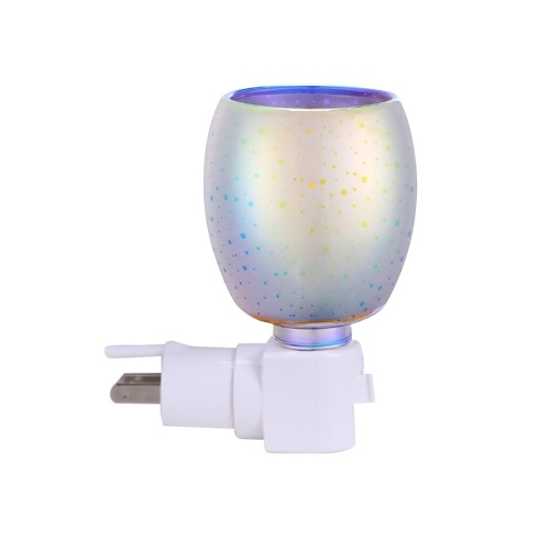 

3D Effect Fireworks Glass Night Light Electric Oil Warmer Wax Burner Home Office Incense Oil Warmer Aroma Decorative Lamp