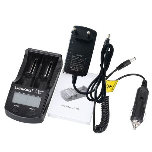

LiitoKala Engineer Lii-260 Intelligent Digital Multifunctional 2 Slots Lithium Li-ion Battery Charger for AA AAA 26650 22650 18650