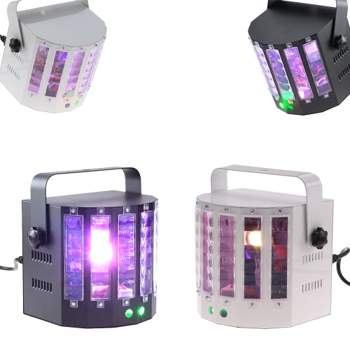 

18W 9 Colors 9 LED 2 Channel Remote Control Dual Sword Butterfly Stage Light DMX512 Sound Activated Strobe Flicker Effect Lamp for