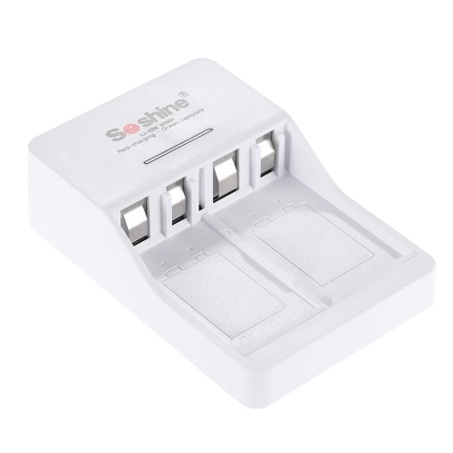 

Soshine Professional Rechargeble 9V 6F22 1pcs Charger/2pcs 650mAh 9V Capacity Li-ion Ni-MH Battery