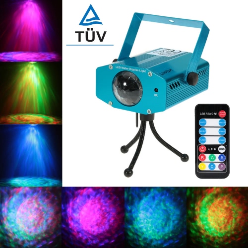 Couleur Lixada 9W LED Mini Water Wave Ripple Effect stade lampe avec contrôleur TUV adaptateur pour Disco KTV Club Party Home Entertainment