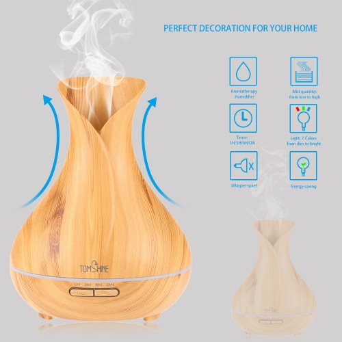 Tomshine 400ml Cool Mist Air Humidifier Ultrasonic Aroma Essential Oil