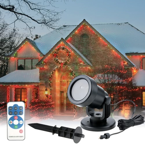 IP65 RF Remote Control Red Green Sky Star Effect Timer Lawn Light Spotlight