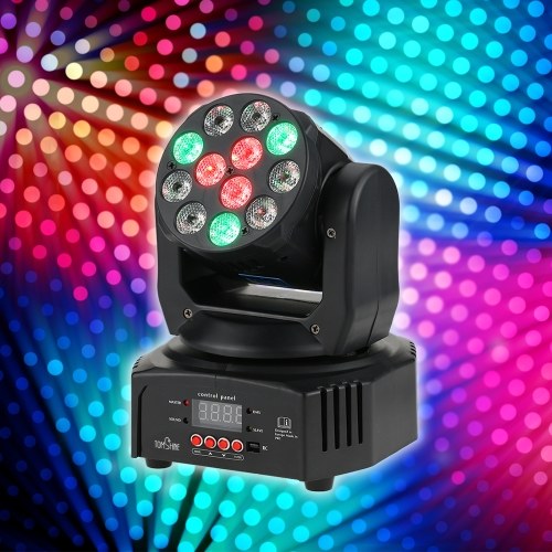 

Tomshine 40W 12 LEDs RGBW Washing Effect Moving Head Stage Light