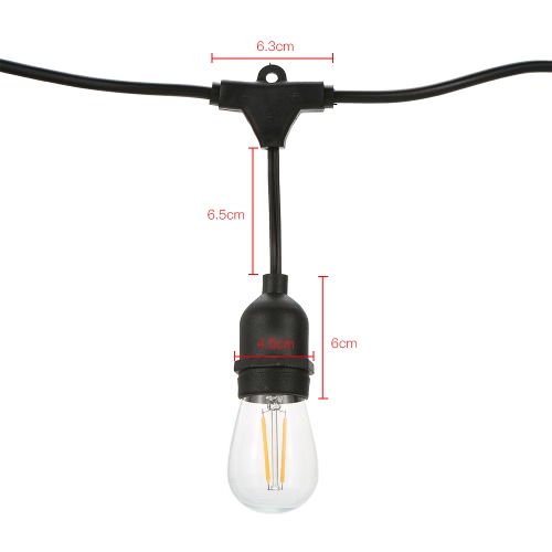 Tomshine AC230V 30W 48FT E27 Base ST45/S14 String Light Kit