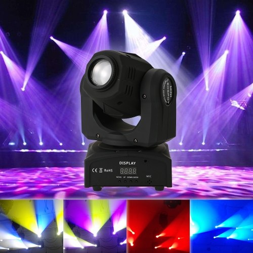 

30W Rainbow 7 Colors Changing LED Head Moving Pattern Stage Light