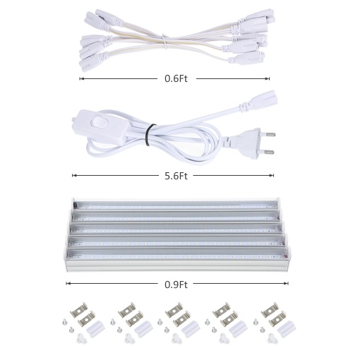 

5PC T5 AC85-265V Plant LED Grow Light Full Spectrum Vegetable Growing Tube
