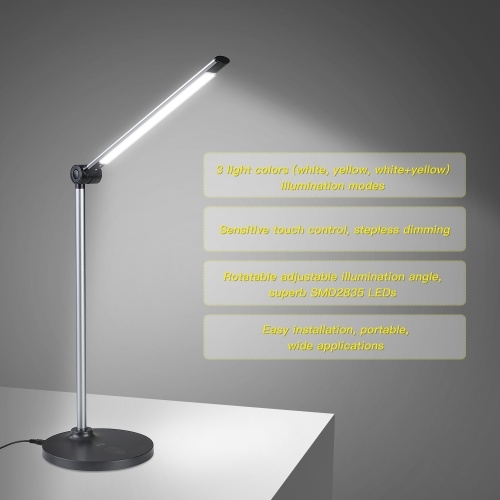 6W 60 LED Sensitive Touch Control Desk Lamp 3 Lighting Modes Table Light