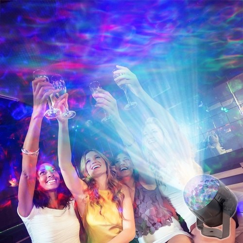 

6W 15 Colors Water Wave Projecting Lamp with Remote Controller