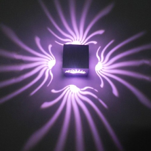 

AC85-265V 3W LED Square Wall Lamp Hollow-out Palm Design Wall Light