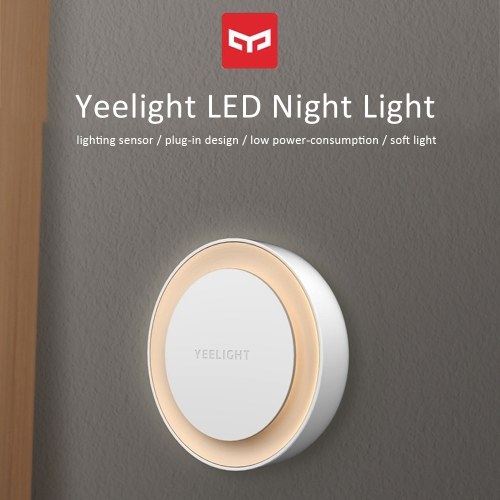 Yeelight YLYD10YL Plug-in LEDs Night Light Warm White Energy Saving Lighting Sensor for Living Room Bedroom Hallway Stairs