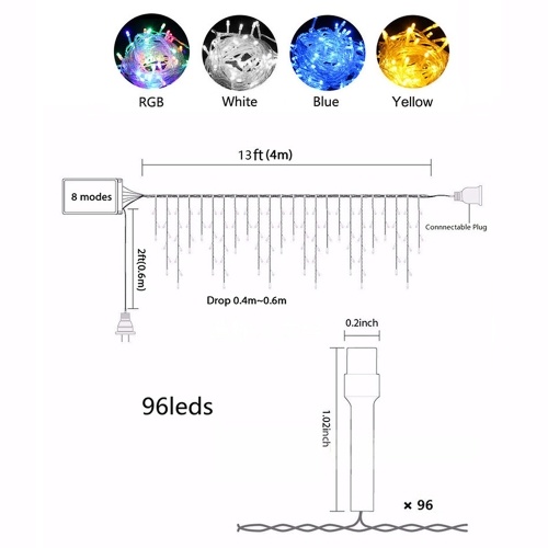 4M 96 LEDs Fairy String Lights