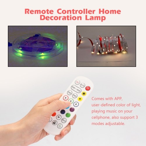 

5M 30LEDs RGB LED Strip Flexible Light Music IR BT Remote Controller Home Decoration Lamp