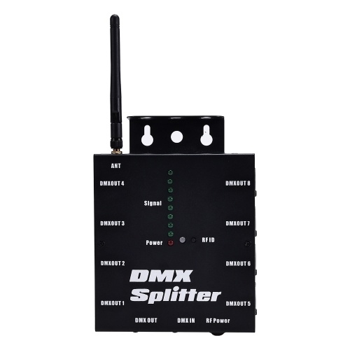 DMX512 Wireless Lighting Signal Amplifier Distributor Signal Decoder 