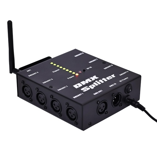 DMX512 Wireless Lighting Signal Amplifier Distributor Signal Decoder 