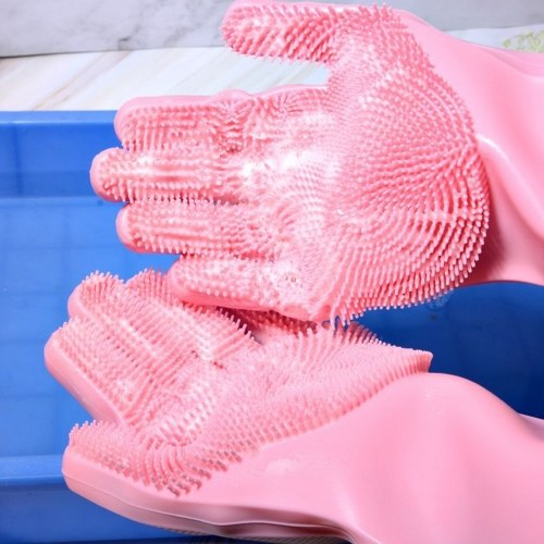 

Magic Silicone Dish Washing Gloves Kitchen Silicone Gloves