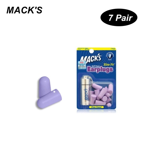 MACK'S 7 Pair Anti-noise Foam Earplugs Washable Professional Soundproof Ear Plugs for Sleeping Working Travelling Hearing Protection