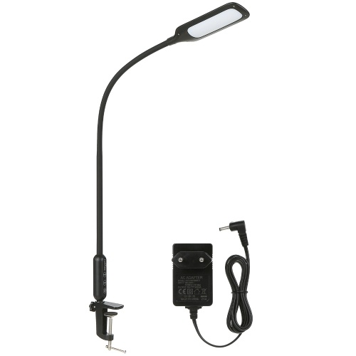 

Tomshine 12W Clip-on Table Light Touching Control 2800-5500k 5 Color Modes & 5 Brightness Levels 30min Timer Eye-caring Flexible Swing Arm Lamp with Clamp Multifunctional Space Saving Table Lamp for Home Office Workbench