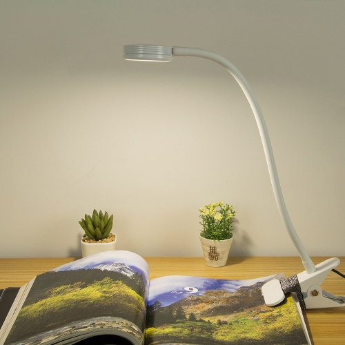 3W LED Eye Protection Clamp Clip Light Table Desk Lamp Ultra Bright Bendable USB Powered Flexível para leitura Trabalho Estudando