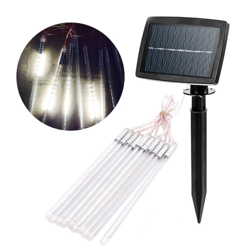 

Solar Meteor Decorative Lamp String Outdoor Garden Courtyard Decoration 360 Leds 10 Tubes Waterproof Christmas Lights