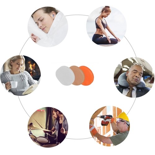 

MACK'S 6 Pairs Anti-noise Silicone Earplugs Professional Waterproof Swimming Earplugs Hearing Protection Anti Snore Ear Plugs