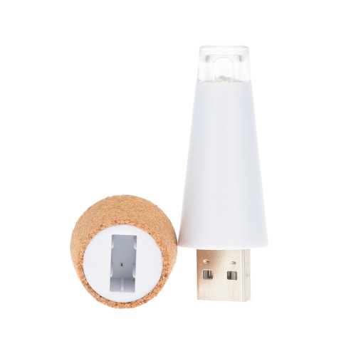 

Cork Shaped Rechargeable USB LED Empty Wine Bottle Night Lamp with Yellow Candle Light for Party Patio Xmas