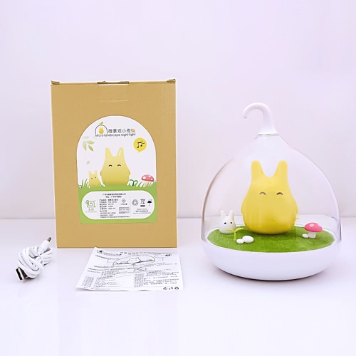 

Creative Micro Landscape Night Lamp Cute Portable Lights For Bedroom Baby Sleep Vibration Dimmer Touch Sensor Home Decors Atmosphere Light Yellow