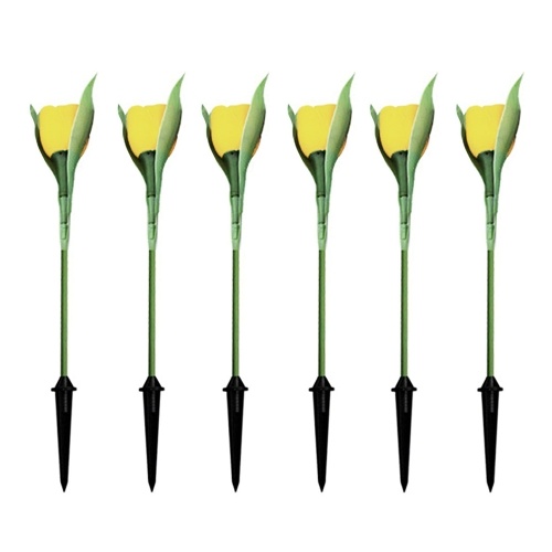 

Solar Tulip Inserted Ground Lamp IP44 6PCS Red/Green/Yellow/Purple/White/Pink/Blue/Orange