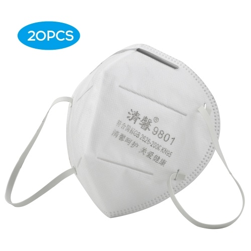 20 pcs Máscara KN95 Descartável Máscara de Proteção Respirável Macia Máscaras de Segurança 95% Filtração Máscara Facial Boca para Poeira Poluição Particular