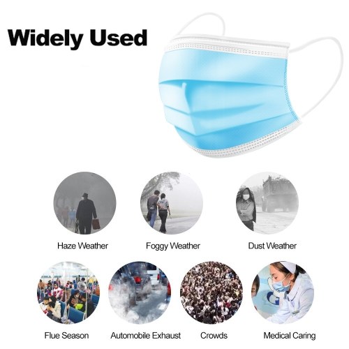 

Disposable Mask Non-Woven Carbon Dustproof Blue 10pcs