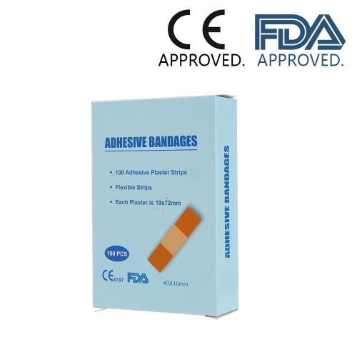 

100 Count Water-Proof Adhesive Bandage Strips Sterile Breathable CE & FDA certification