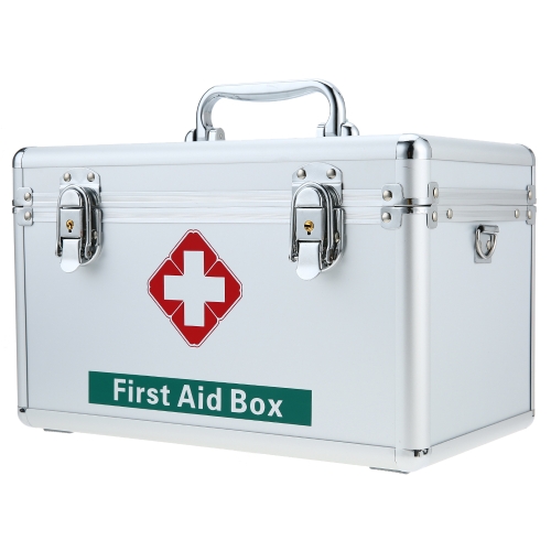

Carevas Large 370PCS First Aid Kits with Lockable Aluminum /Plastic Case for Home Car Outdoor Family Emergency Kits Box Container