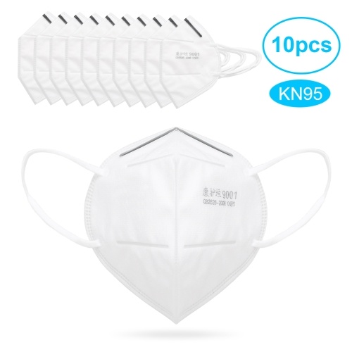 10 PCS Disposable KN95 Face Masks 5-Ply Sanitary Protection Masks 95% Filtration Respirator Masks for Dust Particles Pollution Personal Health