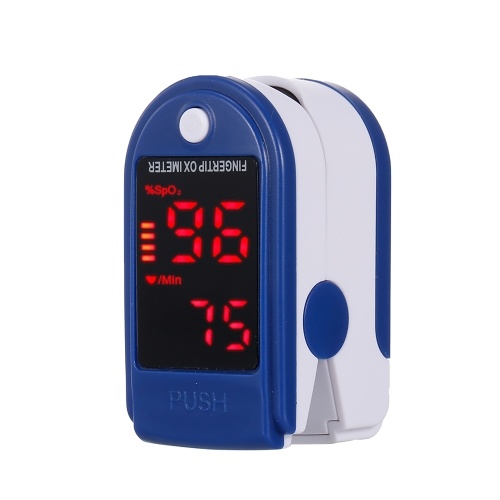 

Fingertip Pulse Oximeter Mini SpO2 Monitor Oxygen Saturation Monitor Pulse Rate Measuring Gauge Device 5s Rapid Reading LED Display with Lanyard