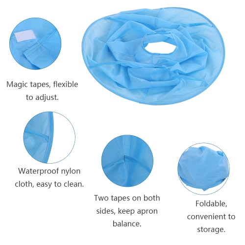 

Child Kid Haircut Hair-Catcher Cape Barber Pockets Hairdressing Apron Blue