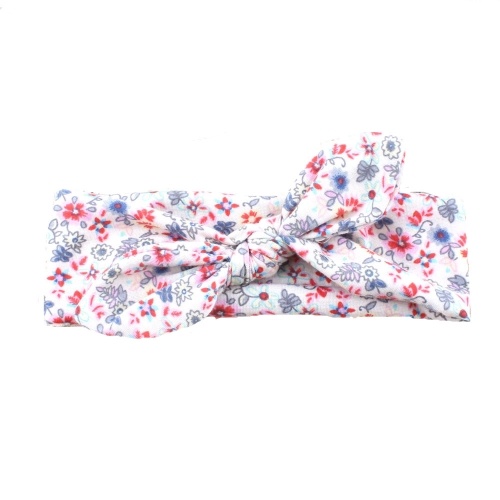 Kinder Kaninchenohren Haarband Nette Blume Printed Bowknot Stirnbänder