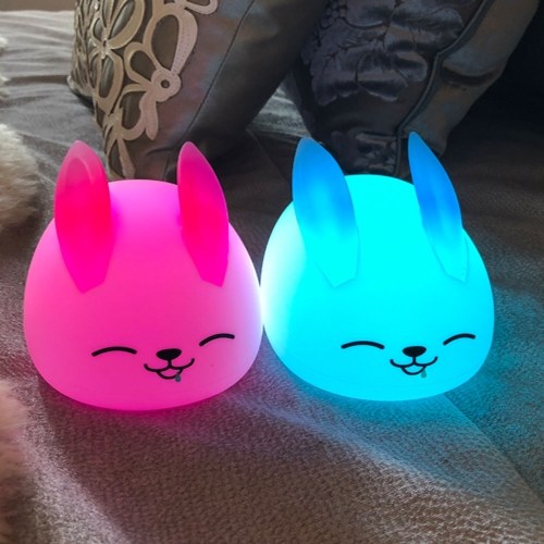

Night Light For Kids Soft Rabbit Silicone Baby Nursery Lamp