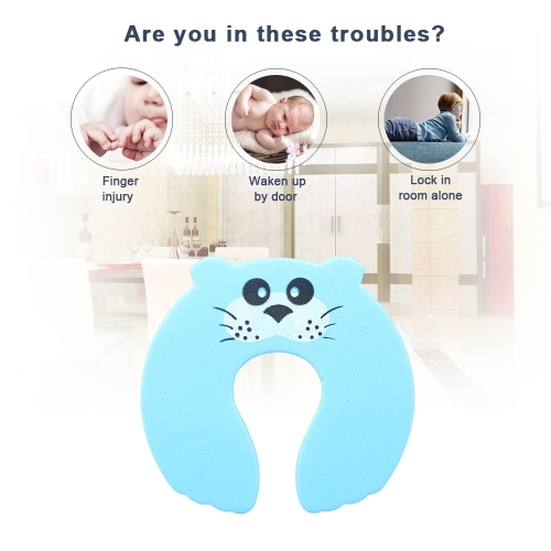 

Cartoon Animal Foam Door Stopper Protective Cushion Holder Lock Safety Guard for Children Kids Baby Yellow Koala