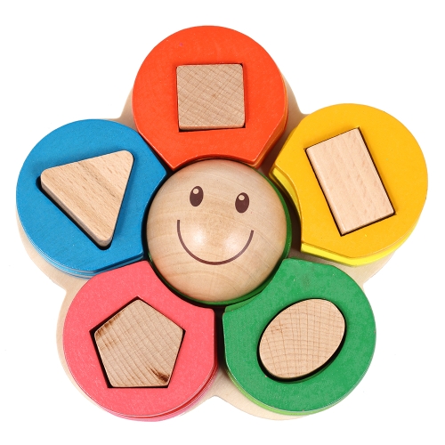 Holz Blume Stapeln Ring Turm Baustein Jenga Stack Up Spielzeug Frühen Lernspielzeug Geschenke für Baby Kinder Kind