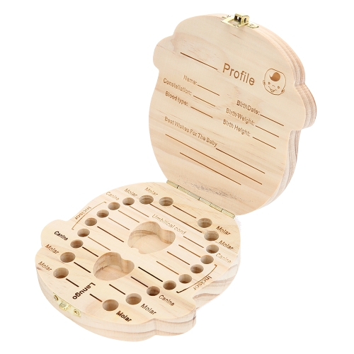 

Baby Teeth Lanugo Save Box Деревянная милая личность Лиственная сувенирная коробка Цветная коробка для мальчика
