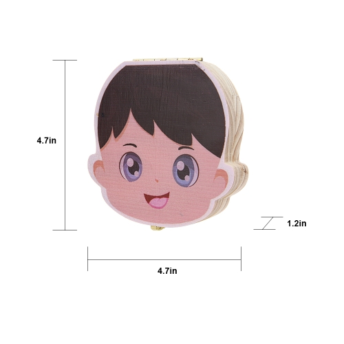 

Baby Teeth Lanugo Save Box Wooden Cute Personality Deciduous Souvenir Box Colored Box For Boy
