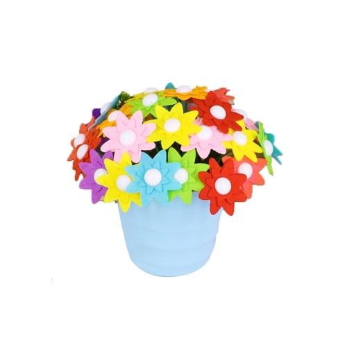 

DIY Craft Handmade Button Bouquet Materials Iron Wire Button Petal Bouquets Kit for Children